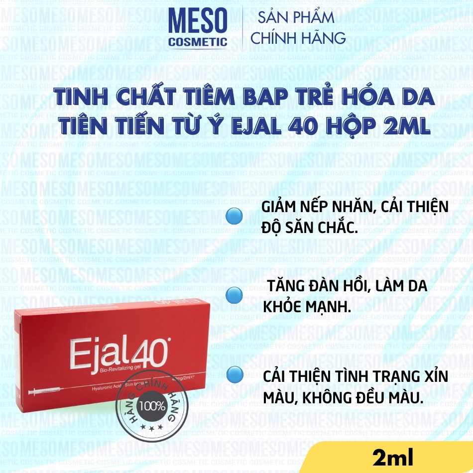Tinh chất tiêm BAP trẻ hóa da tiên tiến từ Ý Ejal 40 hộp 2ml